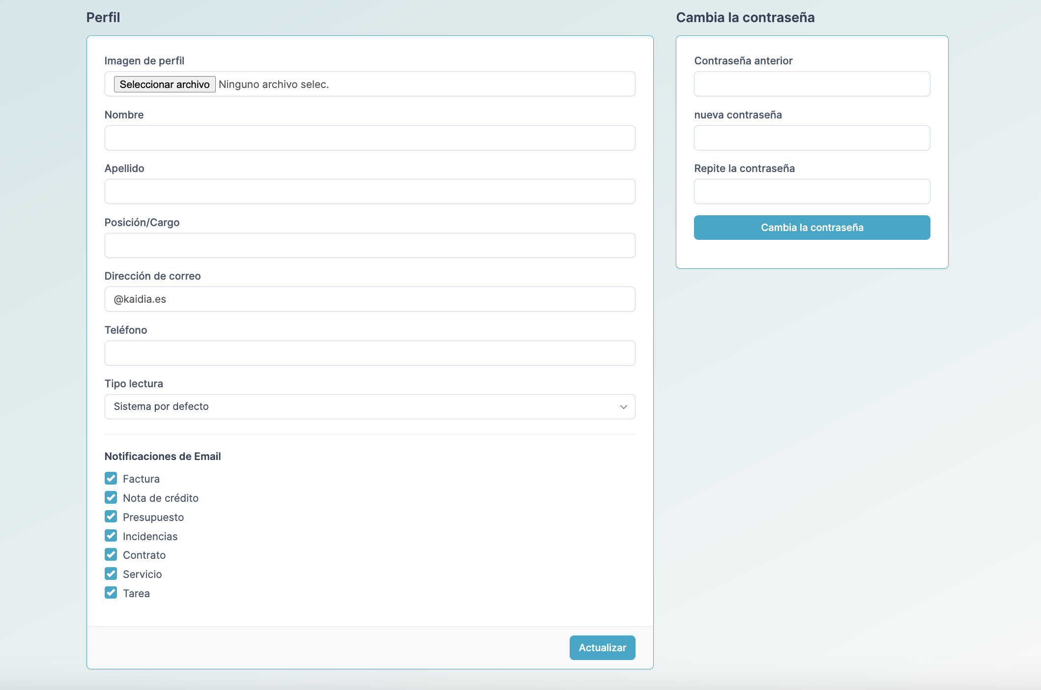 Profile Settings